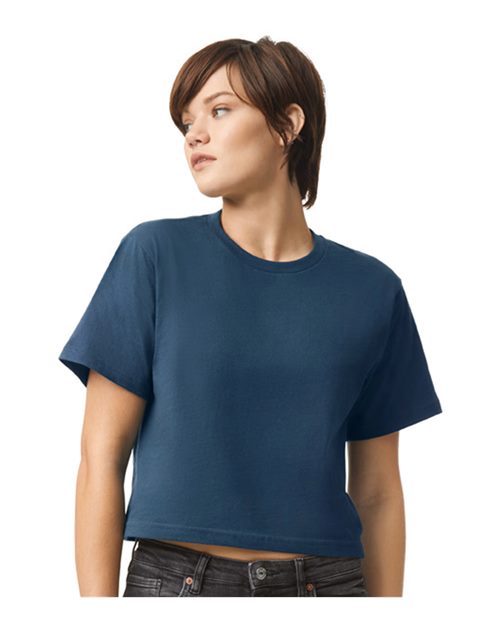 Custom Embroidered  American Apparel Women's Fine Jersey Boxy Tee 102  