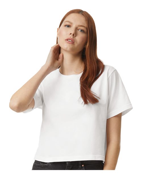 Custom Embroidered  American Apparel Women's Fine Jersey Boxy Tee 102  