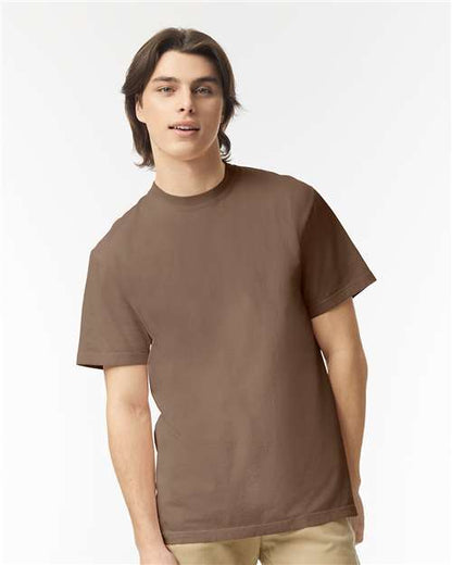 Comfort Colors Garment-Dyed Heavyweight T-Shirt 1717 Espresso Custom Embroidered Business Logo