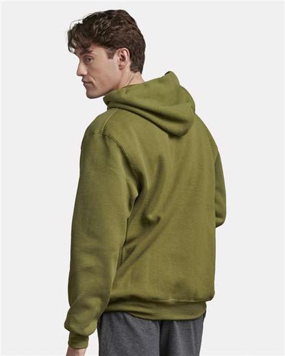 Russell Athletic Dri Power® Hooded Sweatshirt 695HBM Green Moss Custom Embroidered Business Logo