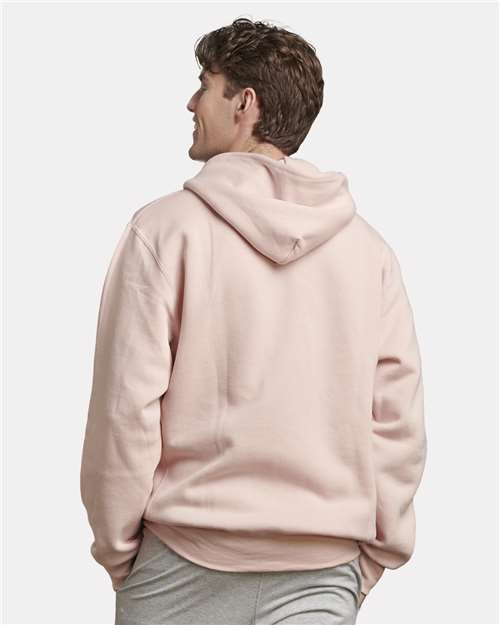 Russell Athletic Dri Power® Hooded Sweatshirt 695HBM Blush Pink Custom Embroidered Business Logo