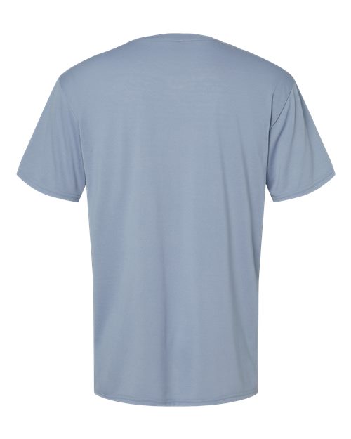 Gildan Performance® T-Shirt 42000 Stone Blue Custom Embroidered Business Logo
