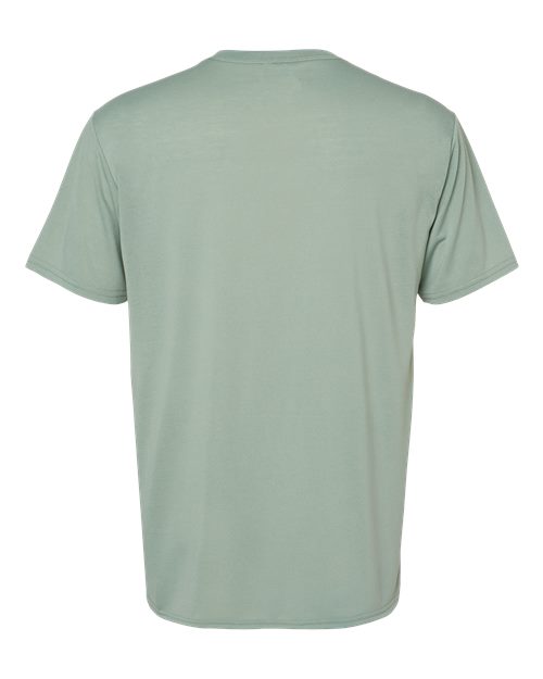 Gildan Performance® T-Shirt 42000 Safety Pink Custom Embroidered Business Logo
