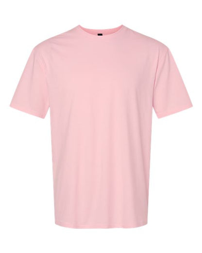 Gildan Softstyle® T-Shirt 64000 Light Pink Custom Embroidered Business Logo