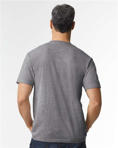 Gildan Softstyle® Midweight T-Shirt 65000 Graphite Heather Custom Embroidered Business Logo