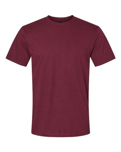 Gildan Softstyle® Midweight T-Shirt 65000 Maroon Custom Embroidered Business Logo