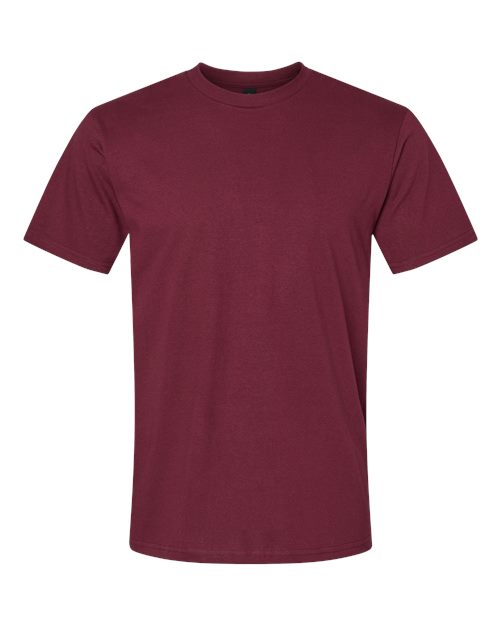 Gildan Softstyle® Midweight T-Shirt 65000 Maroon Custom Embroidered Business Logo