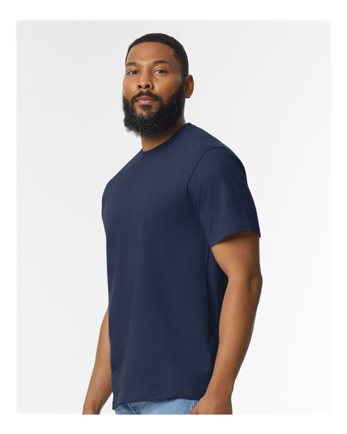 Gildan Softstyle® Midweight T-Shirt 65000 Navy Custom Embroidered Business Logo
