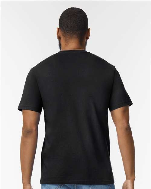 Gildan Softstyle® Midweight T-Shirt 65000 Pitch Black Custom Embroidered Business Logo