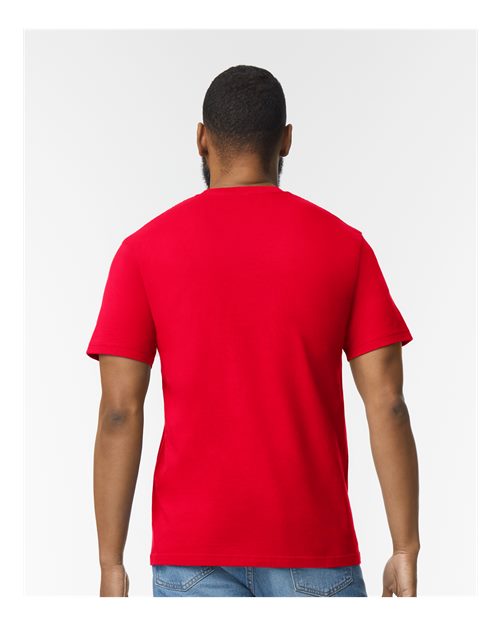 Gildan Softstyle® Midweight T-Shirt 65000 Red Custom Embroidered Business Logo