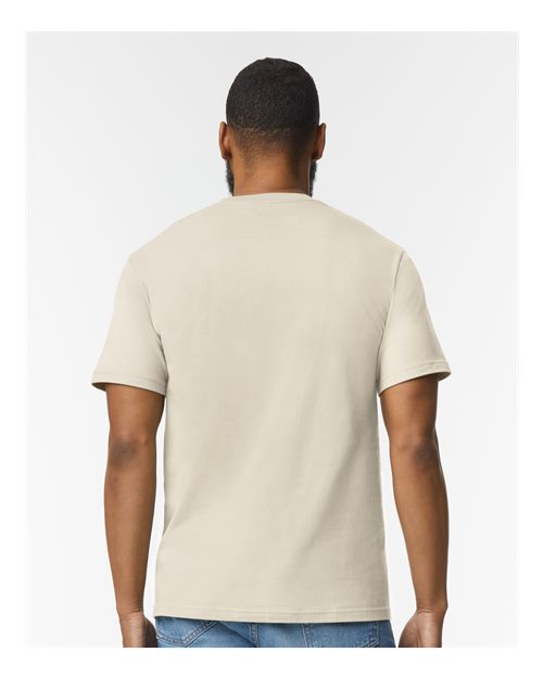 Gildan Softstyle® Midweight T-Shirt 65000 Sand Custom Embroidered Business Logo