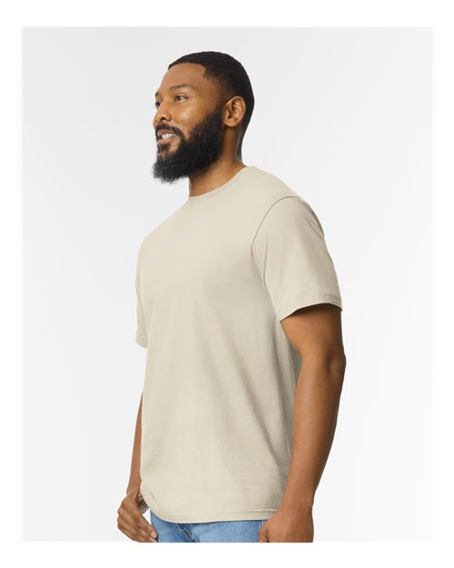 Gildan Softstyle® Midweight T-Shirt 65000 Sand Custom Embroidered Business Logo