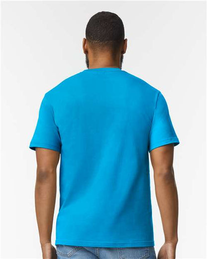 Gildan Softstyle® Midweight T-Shirt 65000 Sapphire Custom Embroidered Business Logo