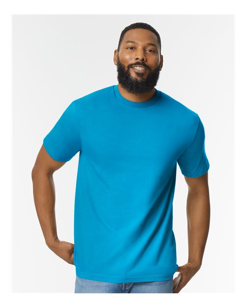 Custom Embroidered  Gildan Softstyle® Midweight T-Shirt 65000 Sapphire