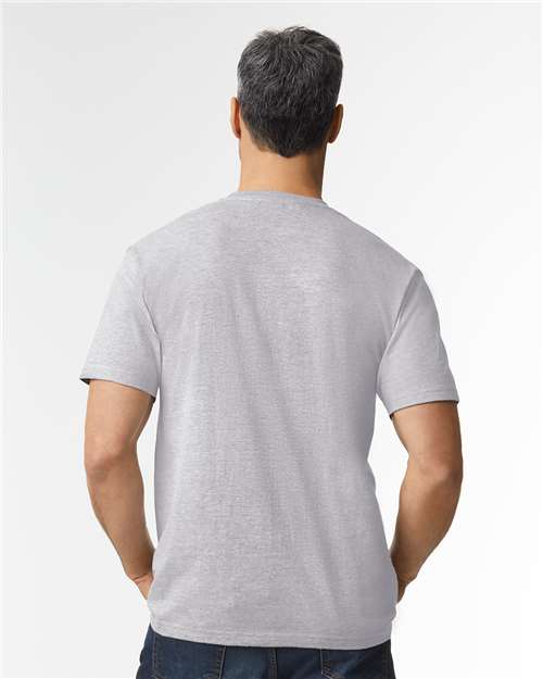 Gildan Softstyle® Midweight T-Shirt 65000 Sport Grey Custom Embroidered Business Logo