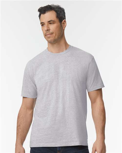 Gildan Softstyle® Midweight T-Shirt 65000 Sapphire Custom Embroidered Business Logo
