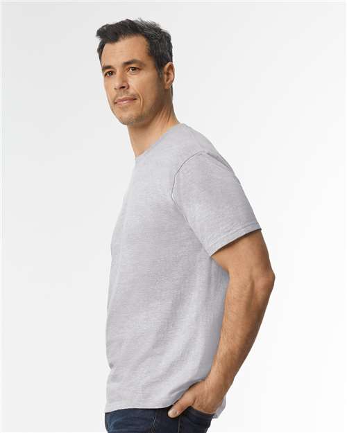 Gildan Softstyle® Midweight T-Shirt 65000 Sport Grey Custom Embroidered Business Logo