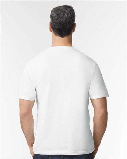 Gildan Softstyle® Midweight T-Shirt 65000 White Custom Embroidered Business Logo