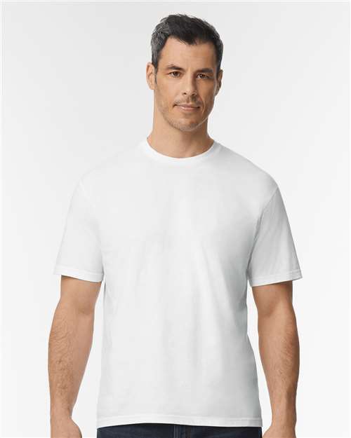 Custom Embroidered  Gildan Softstyle® Midweight T-Shirt 65000 White