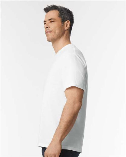 Gildan Softstyle® Midweight T-Shirt 65000 White Custom Embroidered Business Logo
