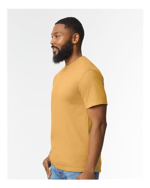 Gildan Softstyle® Midweight T-Shirt 65000 Mustard Custom Embroidered Business Logo