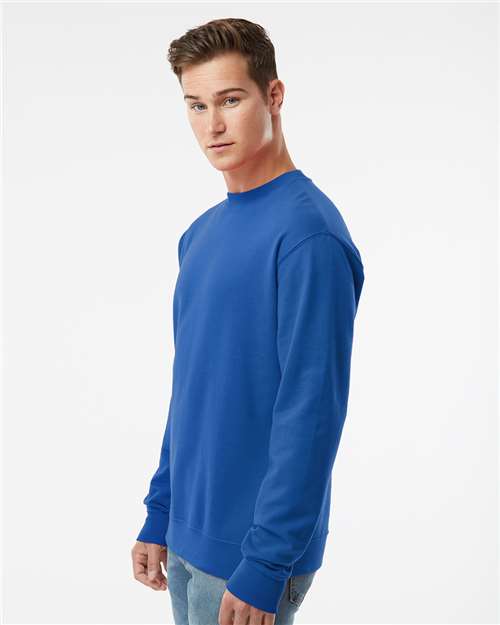 Independent Trading Co. Midweight Crewneck Sweatshirt SS3000 Royal Custom Embroidered Business Logo