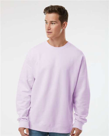 Custom Embroidered  Independent Trading Co. Midweight Crewneck Sweatshirt SS3000 Lavender