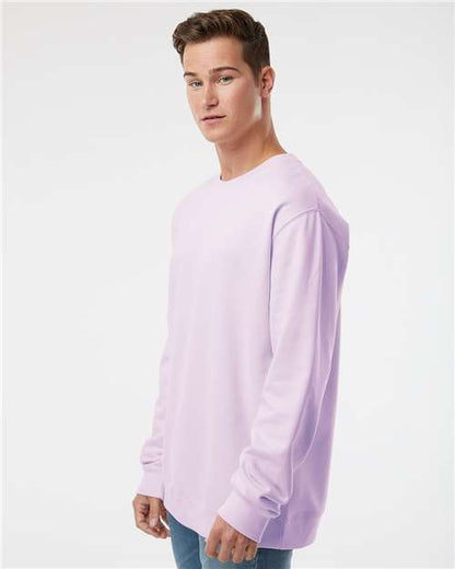 Independent Trading Co. Midweight Crewneck Sweatshirt SS3000 Lavender Custom Embroidered Business Logo