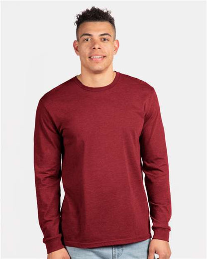 Custom Embroidered  Next Level CVC Long Sleeve T-Shirt 6211 Cardinal