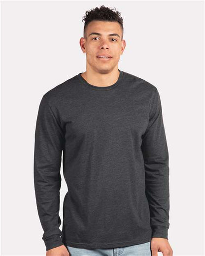 Custom Embroidered  Next Level CVC Long Sleeve T-Shirt 6211 Charcoal