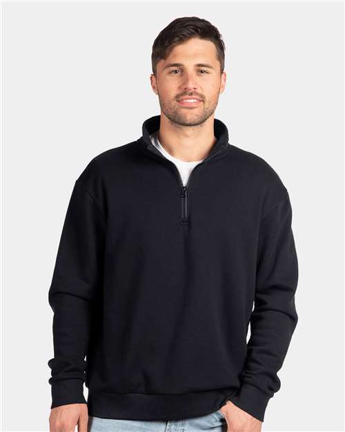 Custom Embroidered  Next Level Fleece Quarter-Zip Pullover 9643  