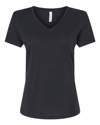 BELLA + CANVAS Women's Relaxed Heather CVC V-Neck Tee 6405CVC Custom Embroidered Business Logo