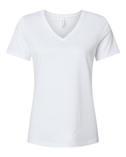 BELLA + CANVAS Women's Relaxed Heather CVC V-Neck Tee 6405CVC Custom Embroidered Business Logo