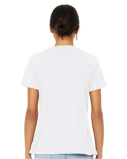 BELLA + CANVAS Women's Relaxed Heather CVC V-Neck Tee 6405CVC Custom Embroidered Business Logo