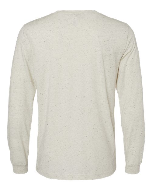 BELLA + CANVAS Triblend Long Sleeve Tee 3513 Navy Triblend Custom Embroidered Business Logo