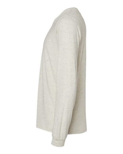 BELLA + CANVAS Triblend Long Sleeve Tee 3513 Oatmeal Triblend Custom Embroidered Business Logo