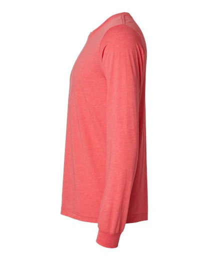 BELLA + CANVAS Triblend Long Sleeve Tee 3513 Red Triblend Custom Embroidered Business Logo