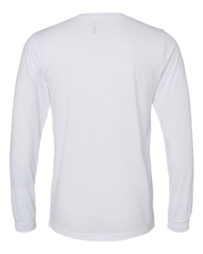 BELLA + CANVAS Triblend Long Sleeve Tee 3513 Solid Navy Triblend Custom Embroidered Business Logo