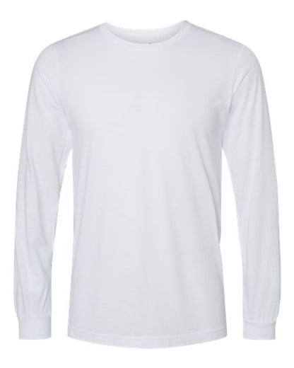 BELLA + CANVAS Triblend Long Sleeve Tee 3513 Solid Navy Triblend Custom Embroidered Business Logo