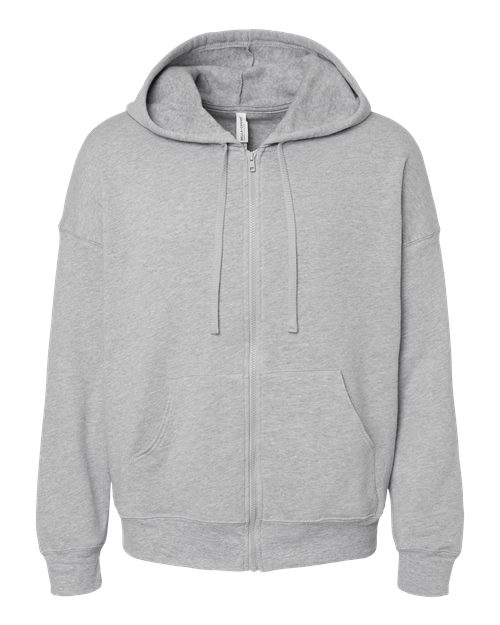 BELLA + CANVAS Unisex Sponge Fleece DTM Full-Zip Hoodie 3759 Custom Embroidered Business Logo