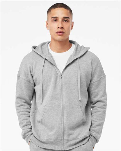 Custom Embroidered  BELLA + CANVAS Sponge Fleece DTM Full-Zip Hoodie 3759  