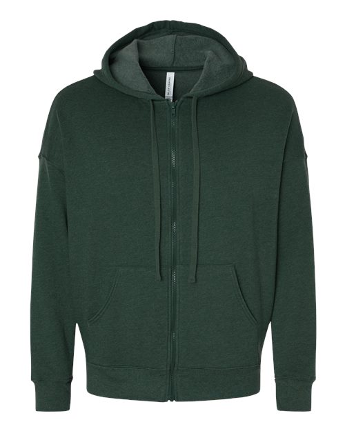 BELLA + CANVAS Unisex Sponge Fleece DTM Full-Zip Hoodie 3759 Custom Embroidered Business Logo