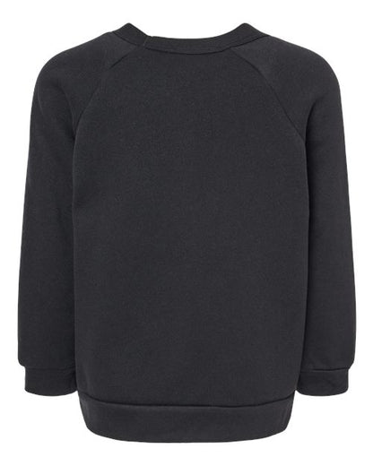BELLA + CANVAS Sponge Fleece Raglan Crewneck Sweatshirt 3901 Custom Embroidered Business Logo