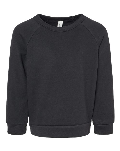 BELLA + CANVAS Sponge Fleece Raglan Crewneck Sweatshirt 3901 Custom Embroidered Business Logo