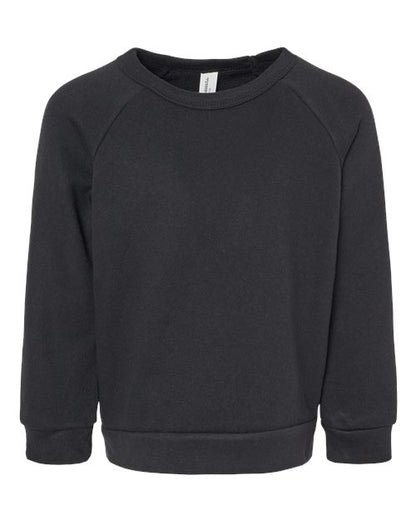 BELLA + CANVAS Sponge Fleece Raglan Crewneck Sweatshirt 3901 Custom Embroidered Business Logo