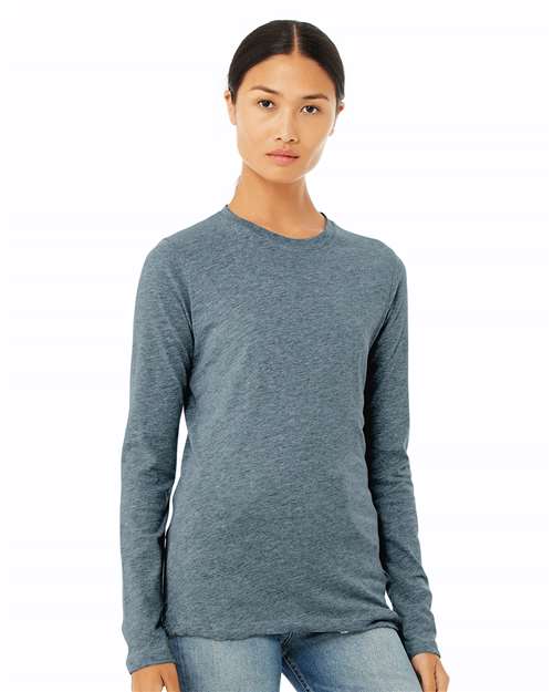 Custom Embroidered  BELLA + CANVAS Women’s Jersey Long Sleeve Tee 6500  