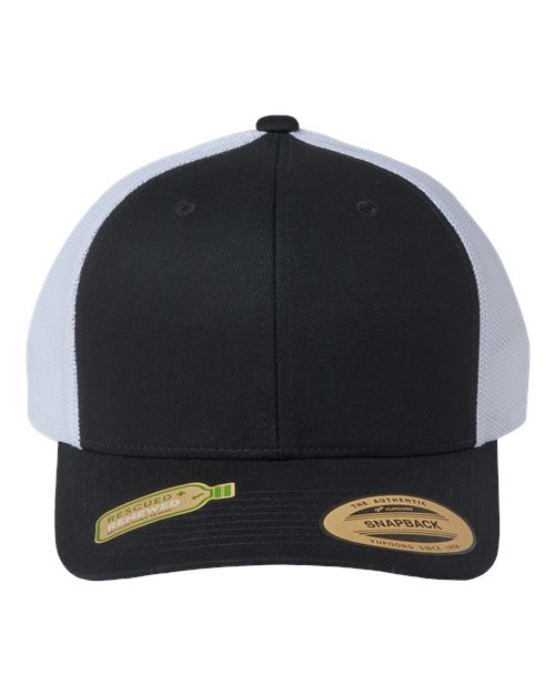 YP Classics Sustainable Retro Trucker Cap 6606R Custom Embroidered Business Logo