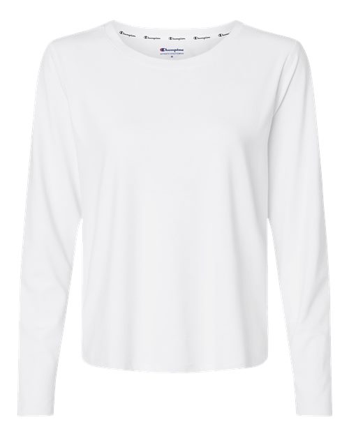 Champion Women's Sport Soft Touch Long Sleeve T-Shirt CHP140 Custom Embroidered Business Logo