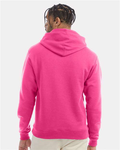 Champion Powerblend® Hooded Sweatshirt S700 Wow Pink Custom Embroidered Business Logo