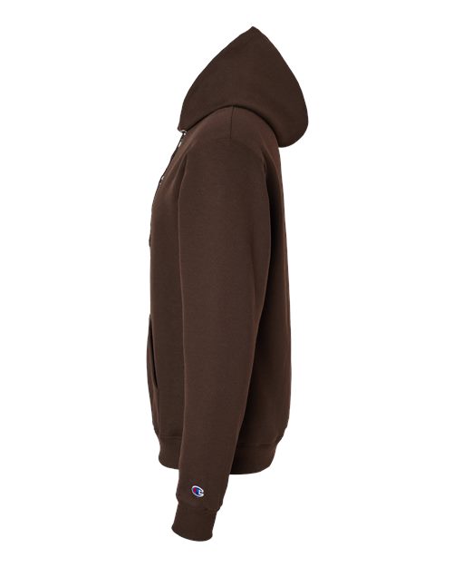 Champion Powerblend® Hooded Sweatshirt S700 Chocolate Brown Custom Embroidered Business Logo